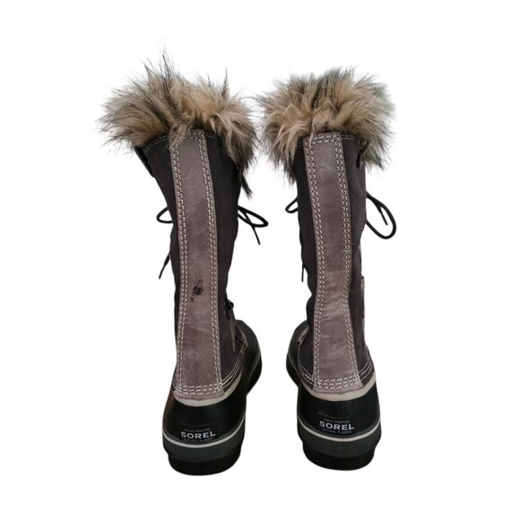 Sorel Joan of Arctic Suede Waterproof Snow Winter Lace Up Boots Gray 9 Worn Once - Picture 4 of 5